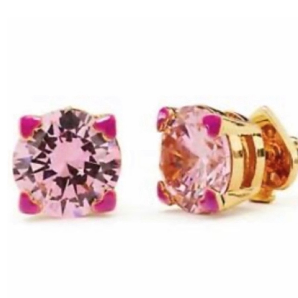 $58 Kate Spade Heartful Prong Stud Earrings in pink